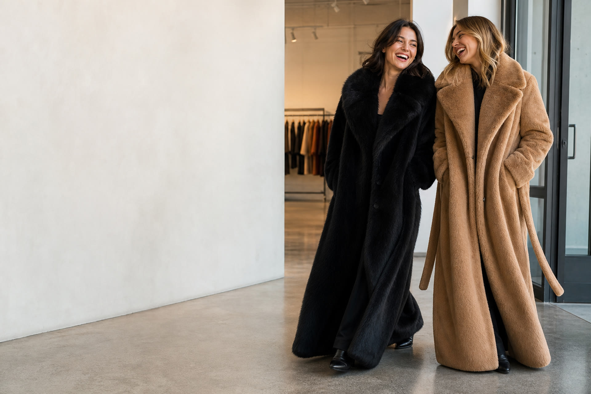 HS Faux Fur lange jassen